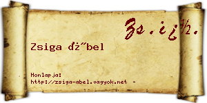 Zsiga Ábel névjegykártya